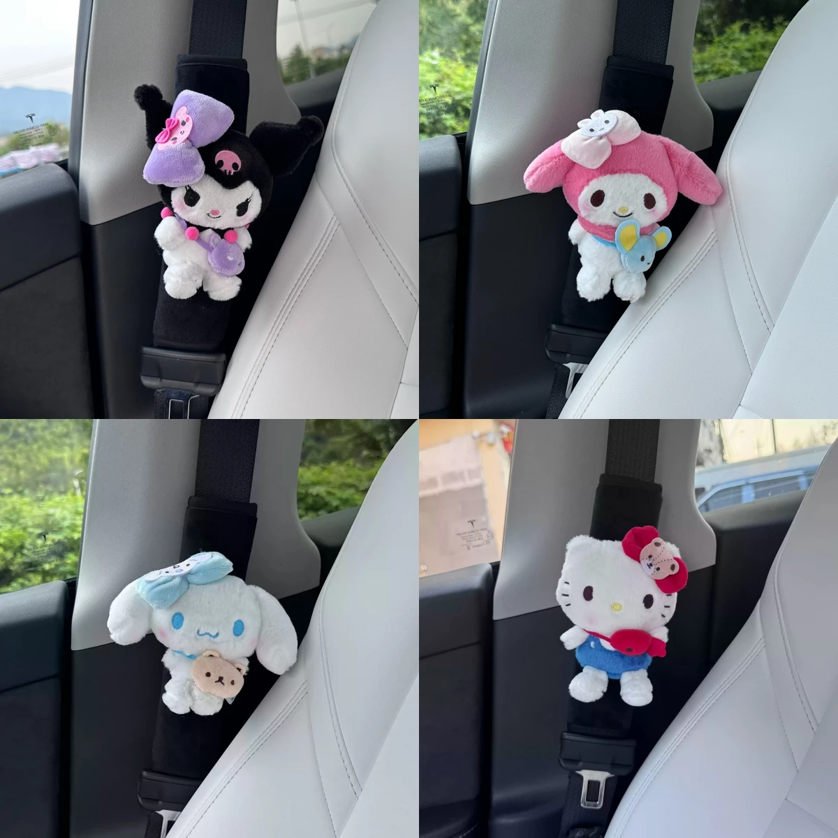 

Sanrio Car Seat Belt Cover Adjustable Car Safety Belt Cover Shoulder Pad Soft Car Seat Belt Cover Accessories Interior