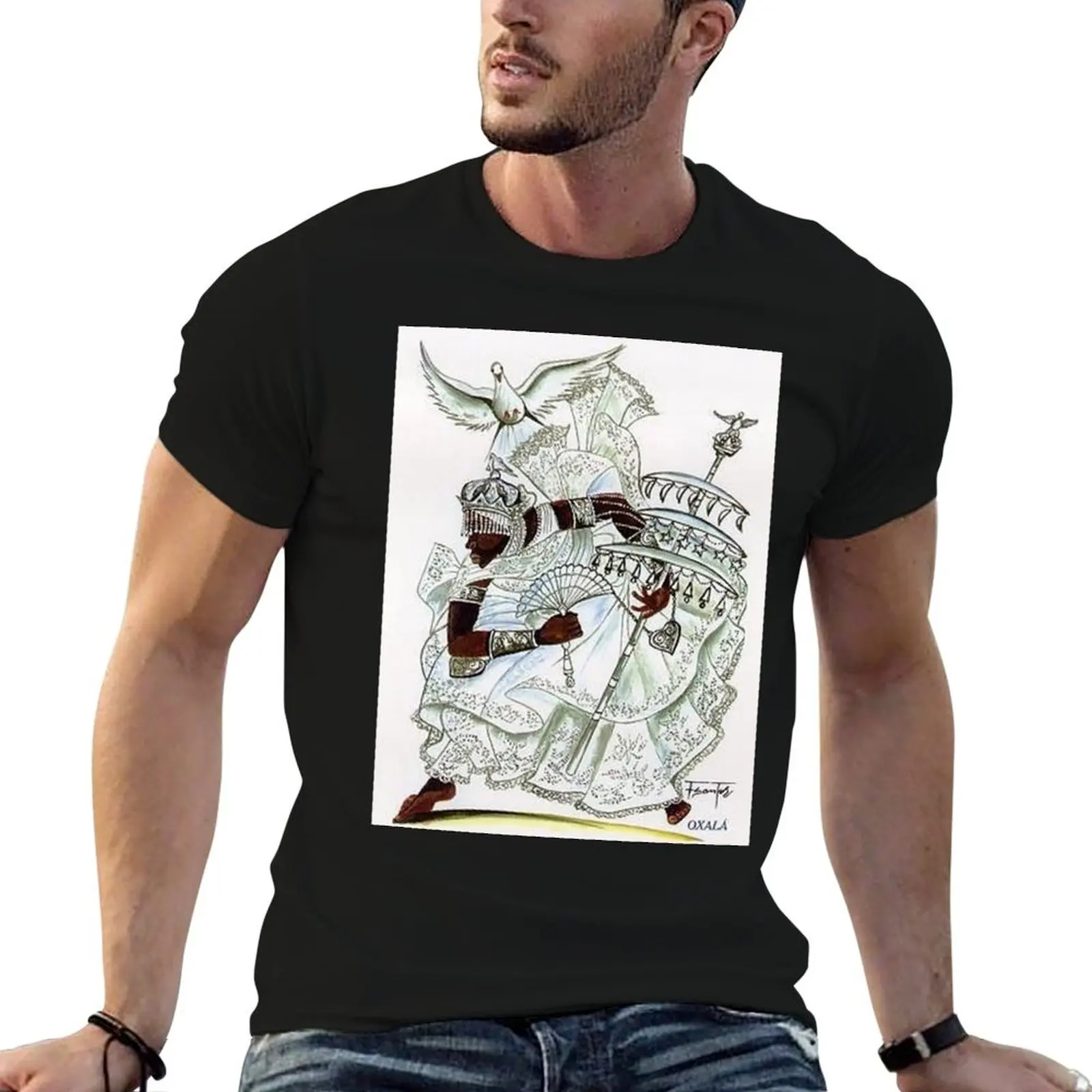 Camiseta Oxala, camisetas para hombre, camisetas gráficas ajustadas para hombre, camisetas para hombre, camiseta de marca de lujo de alta calidad