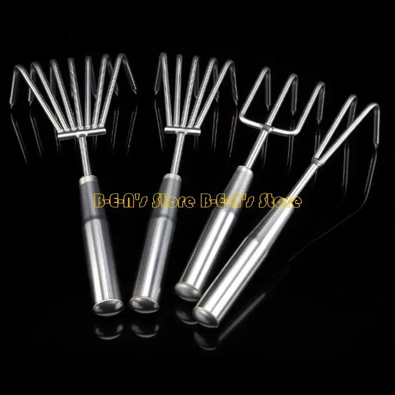 Y1AD 2/3/5/7 Tooth Weeding Rakes Tool Crafted From Premium Stainless Steel For Easy Maneuvering Between Plant And Containers