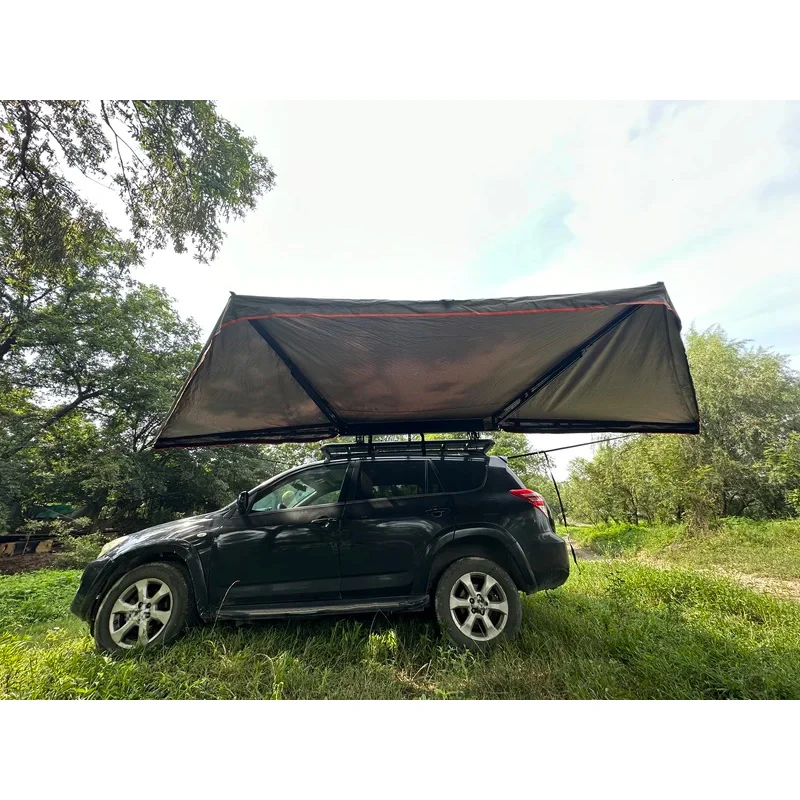 

Factory Hot Selling 270° Freestanding Waterproof Aluminium Sunshade Awning With Side Wall For 4x4 Outdoor
