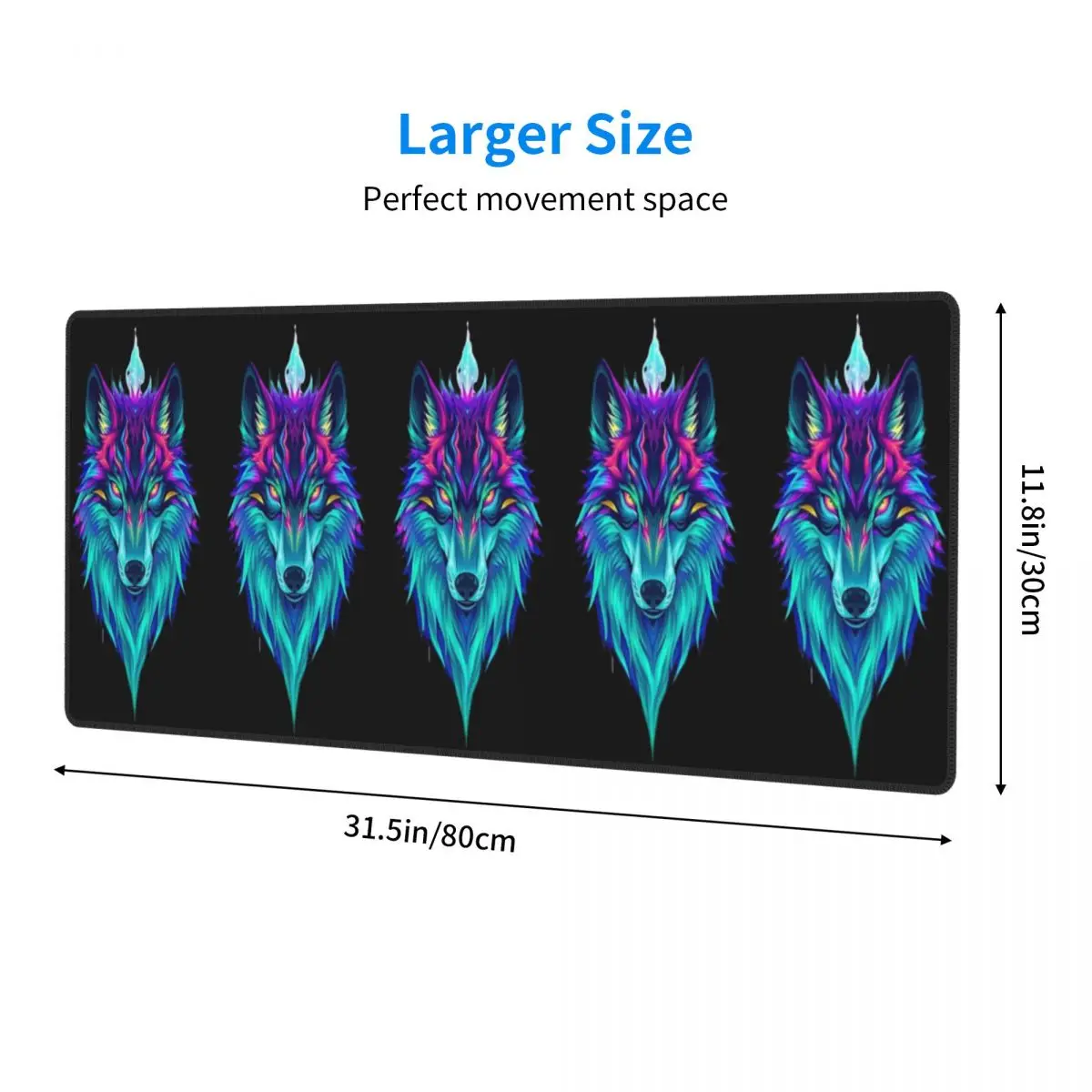 Wild Wolf Large Mouse Pad Computer Keyboard Mouse Mat Gaming PC Laptop Desk Mat Office Accessories Table Mats