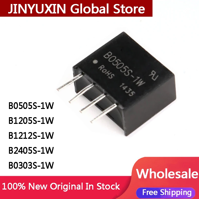 5Pcs New B0505S-1W B0505S B1205S-1W B1205S B1212S-1W B1212S B2405S-1W B2405S B0303S-1W B0303S Isolated DC-DC Power Module Stock