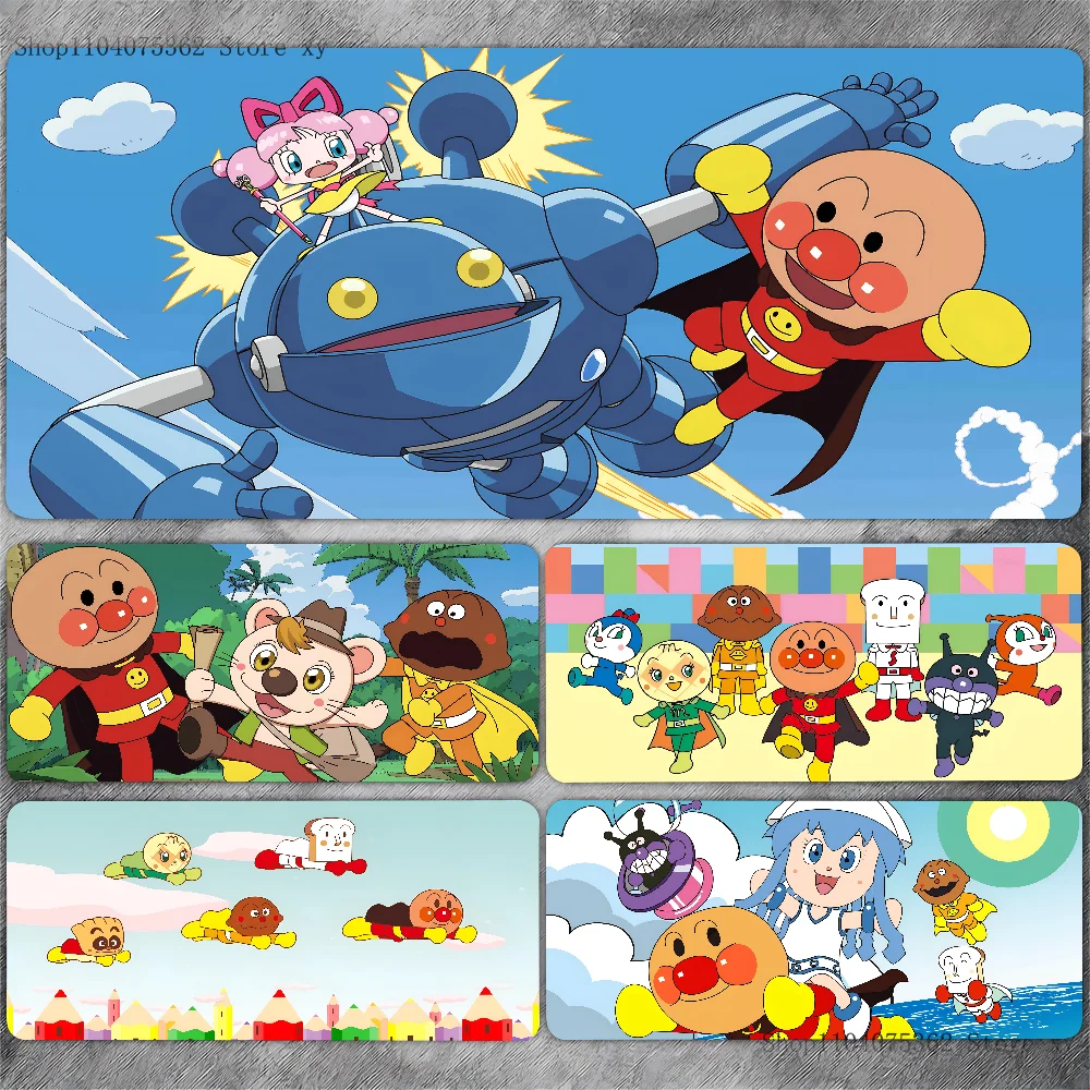 Cartoon Anpanman Mousepad Large Keyboard Desk Mat Gaming Mouse Pad LockEdge Non-slip Mat