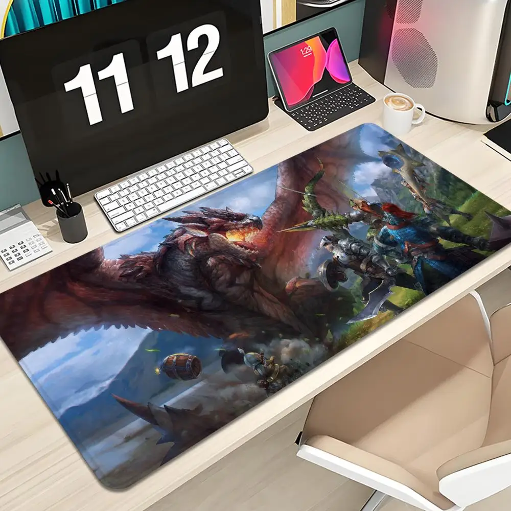 Game Monster Hunter Wilds Mouse Pad Keyboard Mousepad large 600X300 mm Desk Mat PC Gaming High definition printing Table pad