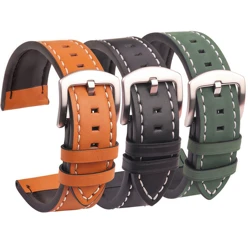 Vintage Leather Watchband 18mm 20mm 22mm 24mm Strap 4 Colors Universal Replacement Watch Band Accessories