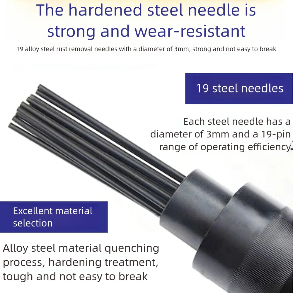 2025 الهواء الهوائية متعددة إبرة قشارة أداة مسدس قبضة إزالة الصدأ الخبث مزيل التآكل Deburrs أدوات كهربائية المهنية