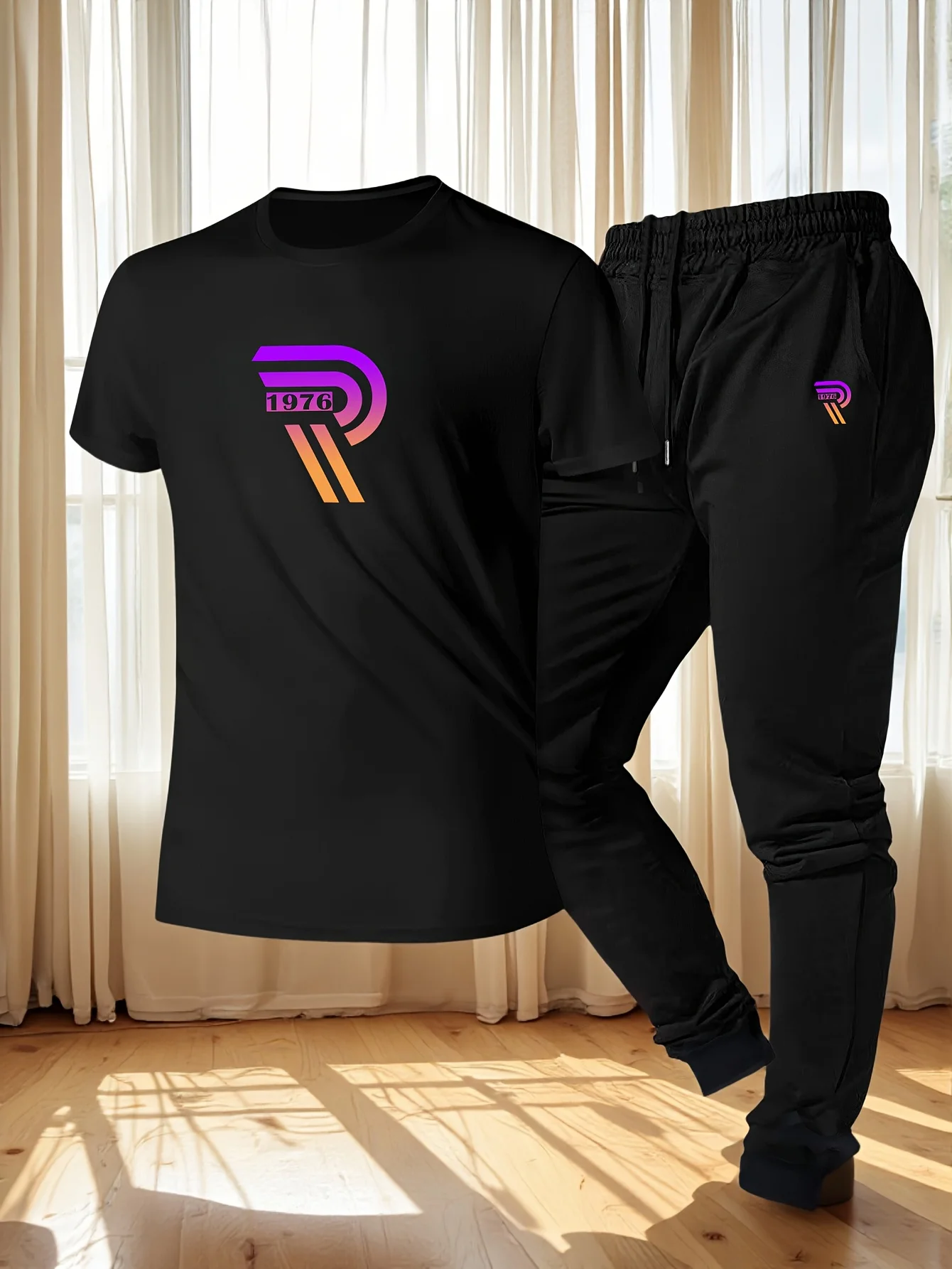 

Men's Casual Fashion Comfortable Breathable Creative Print Homewear Pants SetHooded sportswear casual style - sportswear