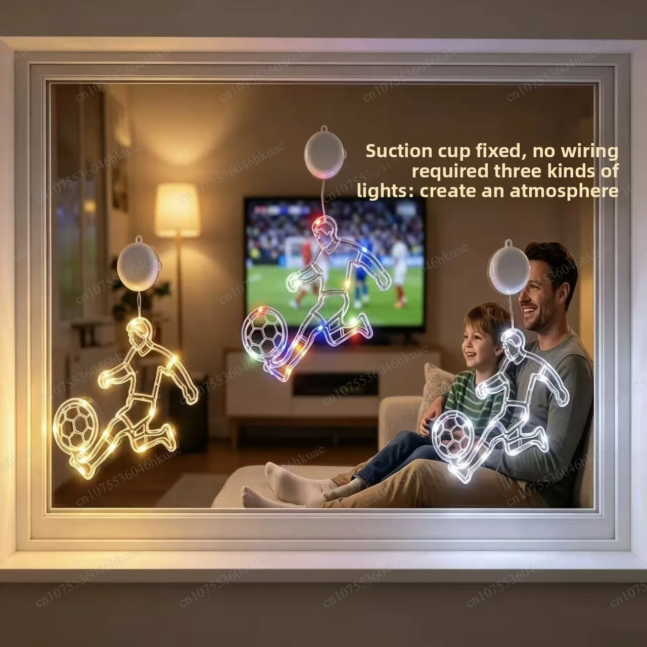 Football Shaped Suction Cup Ornament Curtain Festival Decor Piece
