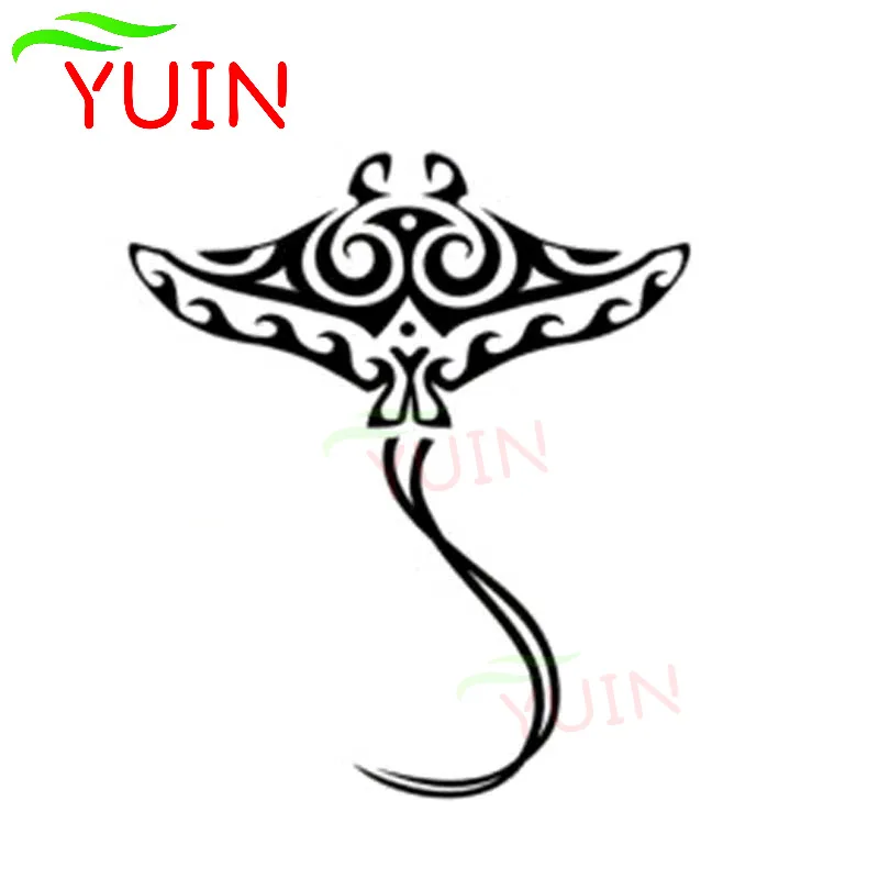 

YUIN Car Sticker Cartoon Personality Stingray Decals Fashion PVC Body Window Decoration Accessories Waterproof Sunscreen Decal