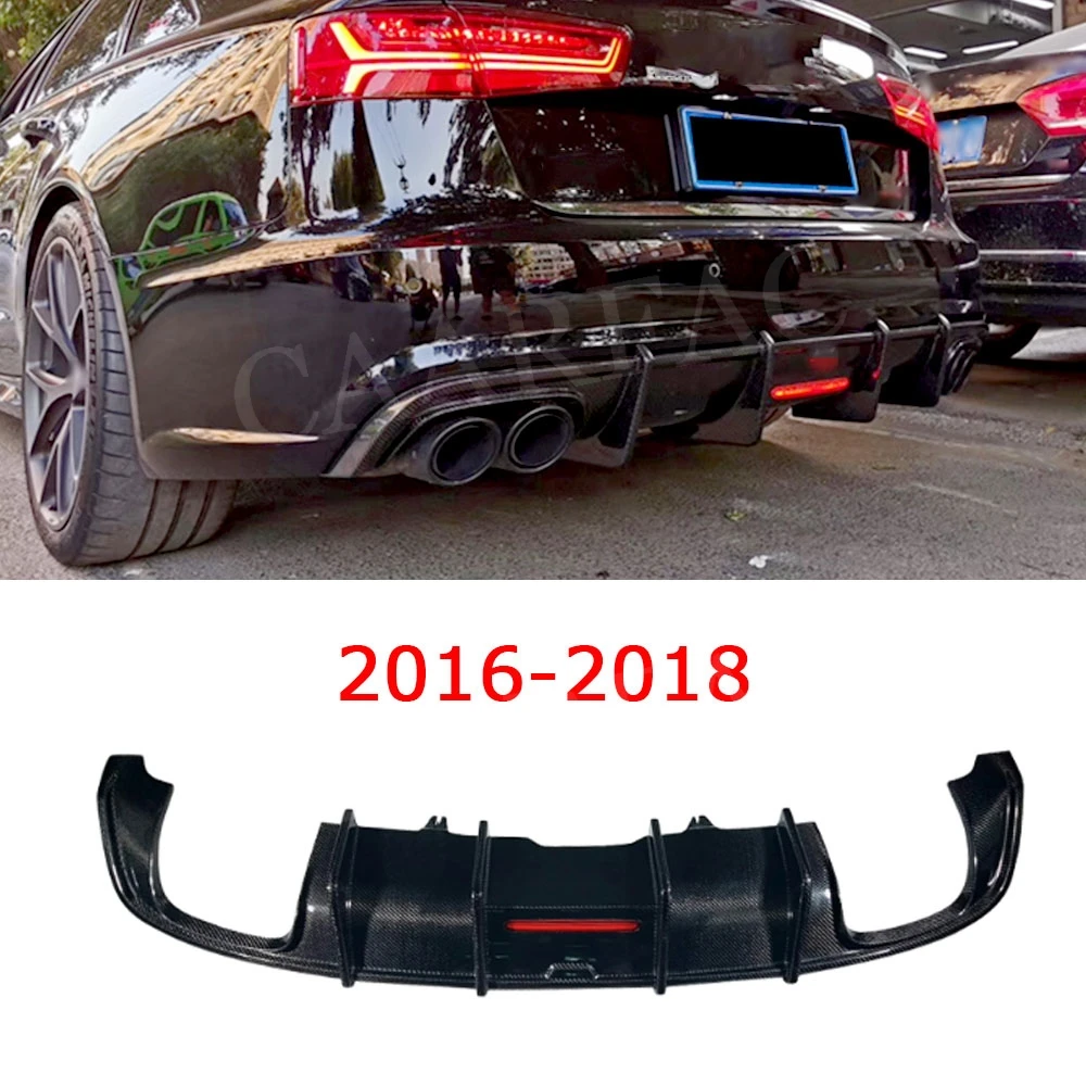 カーボンファイバーリアディフューザーリップスポイラーアウディ A6