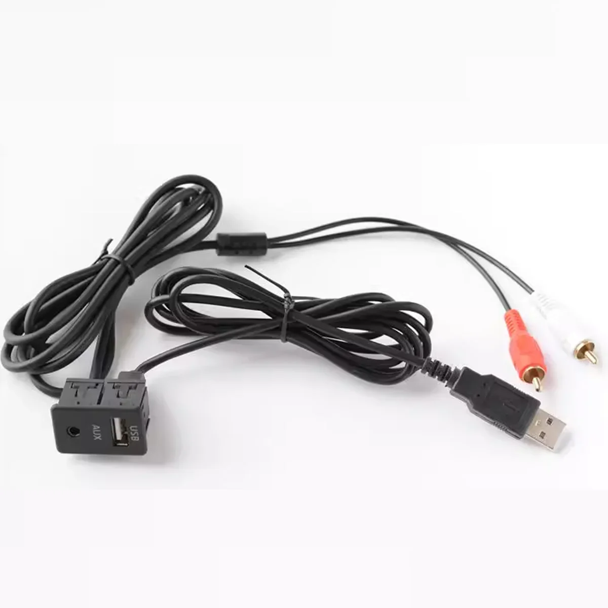 For Most Cars Car Navigation Machine AUX Panel TYPE-C+RCA Audio Input USB+AUX Interface Panel Extension Cable Adapter Panel