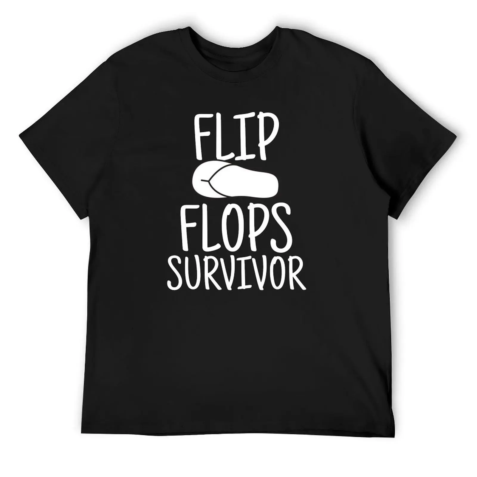 

Flip Flops Survivor T-Shirt summer tops anime clothes mens designer clothes