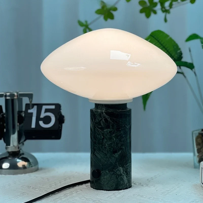 Mist, table lamp, Nordic marble, living room, study, bedroom, bedside opal