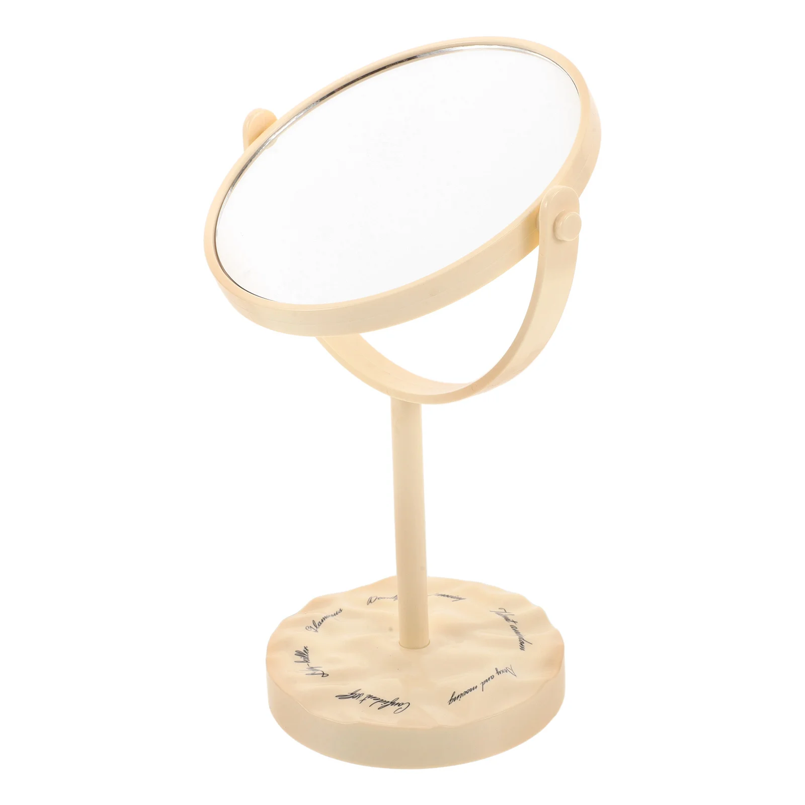 

Retro Double Sided Makeup Vintage Style Standing Table Home Desk Magnifying Mirror For Bathroom Vanity Travel Use Round