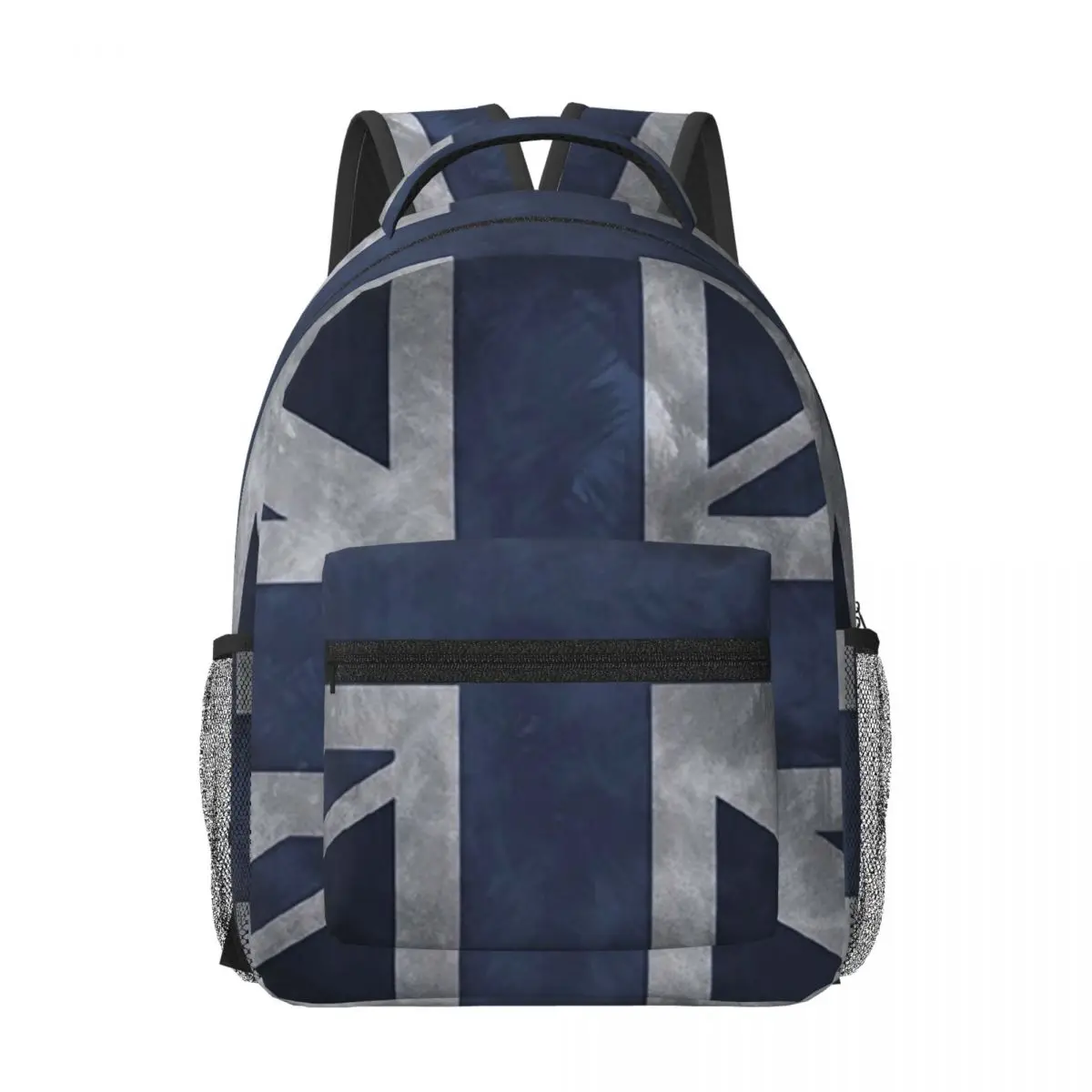 

Синие рваные рюкзаки Union Jack для женщин, сумка для книг для мальчиков и девочек, детские школьные сумки, портативный дорожный рюкзак, сумка на плечо