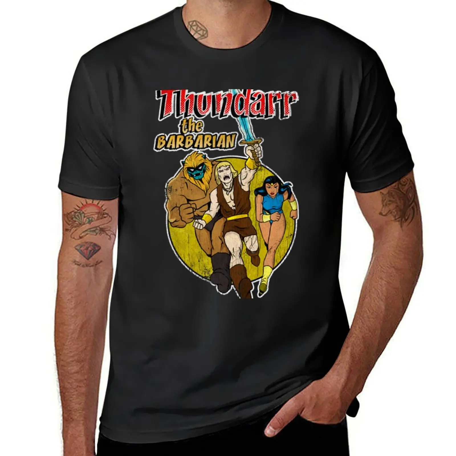 Distressed Thundarr the barbarian T-Shirt T-Shirt quick-drying Blouse heavyweights Men's t-shirts