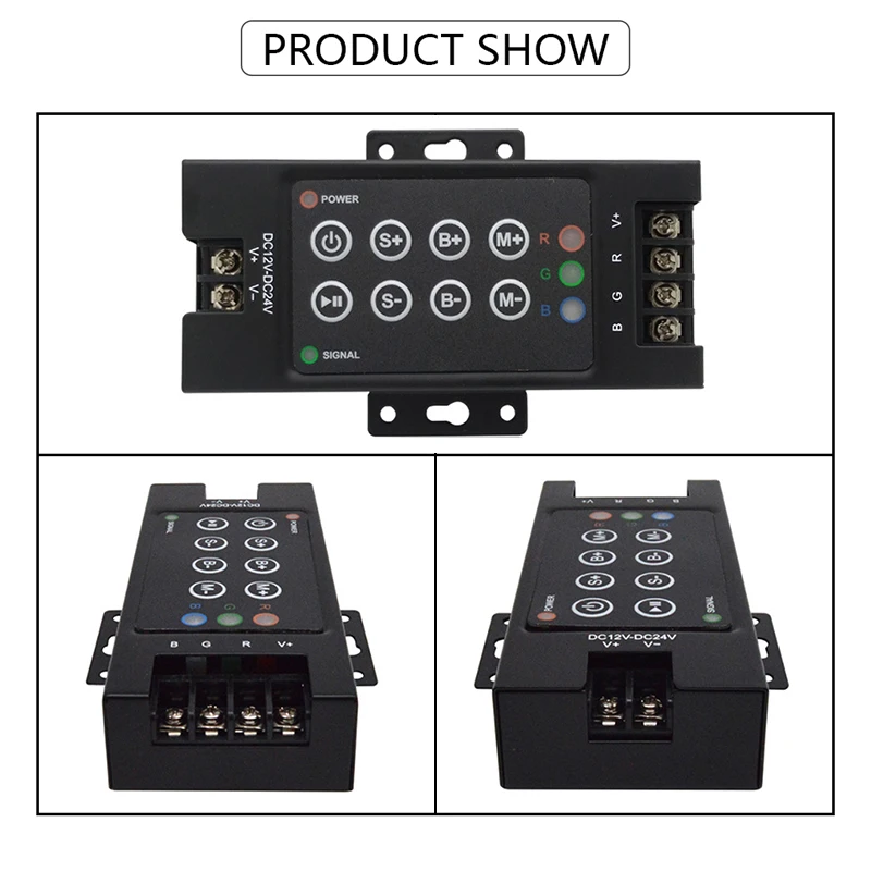 Nuovo Controller per strisce RGB a 8 pulsanti DC 12V 24V 30A RF telecomando senza fili Dimmer per 5050 2835 COB Color Module Light Lamp Bar