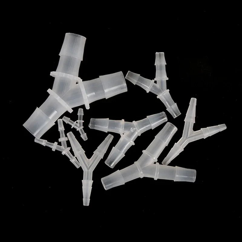 10pcs ID 2.4~15.8mm Y Type Tee Splitter Water Connector Joint Adapter Pipe Tube Hose Garden Lawn Irrigation System Parts 3-way