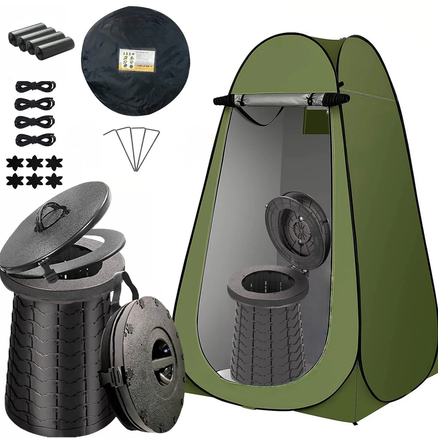 Outdoor Mobile Car Toilet Tent Combination Portable Folding Outdoor Emergency Toilet