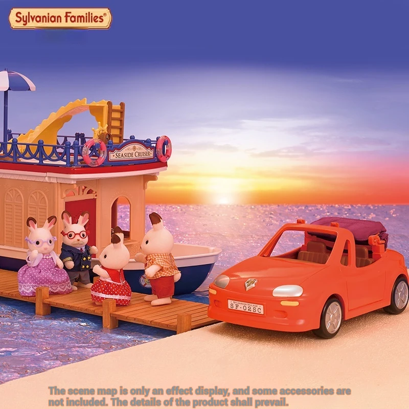 Producto Original, familia SYLVANIAN, personaje de Anime, casa de juegos de simulación, juego de coche doble convertible, juguete para niños, cumpleaños Gi