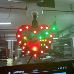 Truck warning  flashing 12V LED Atmosphere Flickering Strobe Heart Light RGB Colorful Lamp Christmas Interior Decor Lamps