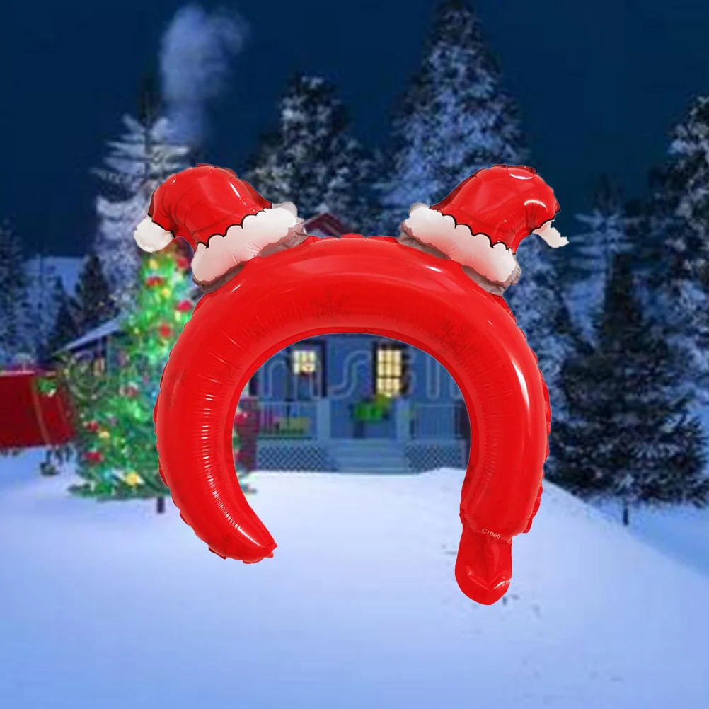 

24 Pcs Christmas Hat Headband Balloon Set Headbands for Balloons Antlers Party Xmas Decoration Inflatable Child