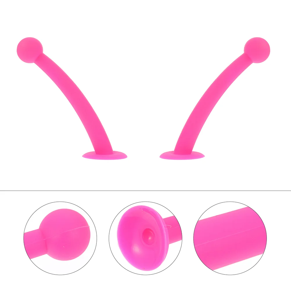 

4 Pcs Horn Decoration Adorable Silicone Tentacles Exquisite Ornaments Delicate Novelty Sucker Silica Gel Accessories