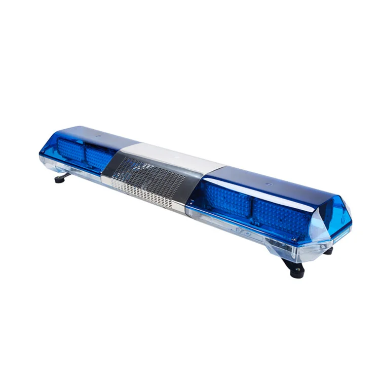 Fire Truck Amber Blue Led Strobe Traffic Emergency Lightbar Flashing Car LED Warning Light Bar with Alarm Siren Speaker