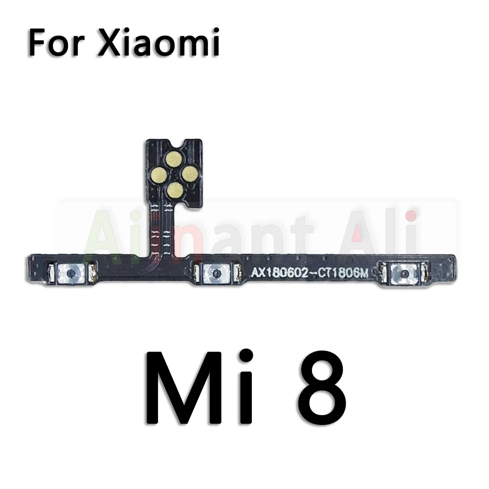 AiinAnt Button Mute key Switch On Off Volume Power Flex Cable For Xiaomi Mi 6 6X 8 8SE 9 9T 9SE SE Lite Pro Plus