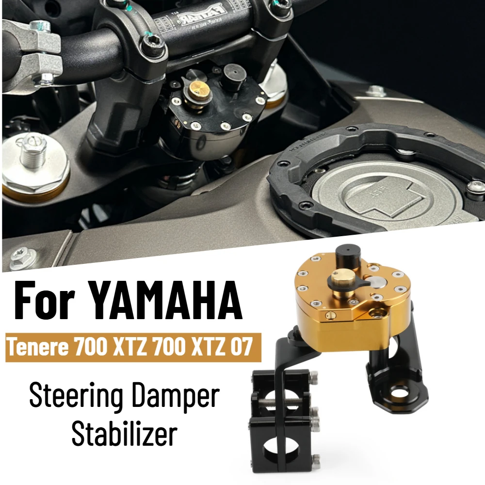 Lenkungsdämpfer-Stabilisator für YAMAHA Tenere 700 RALLY XTZ700 RALLY T7 2019-2026 Motorrad-Lenkstabilisator-Umrüstsatz