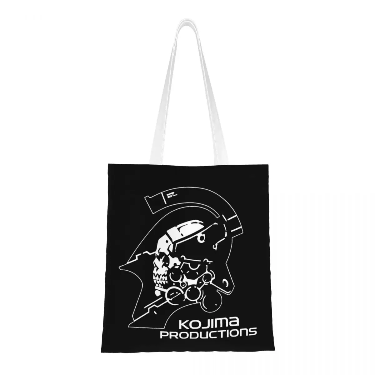 

Metal Gear Solid Death Stranding Canvas Tote Bag Trendy Large Capacity Shopping Bag for Women MGS Game Gaming Student Bags