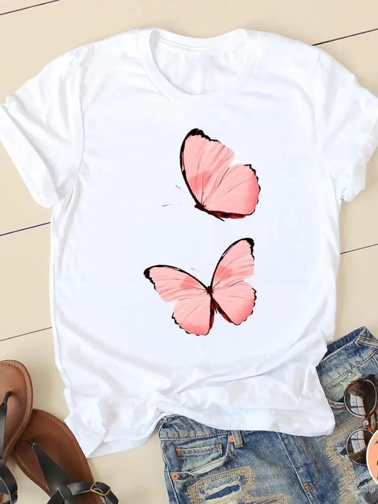 Love Simple Printed European and American Clothing Shirt Short Sleeve T-shirt Tops  Oversized T Shirt  Women Clothes image 6