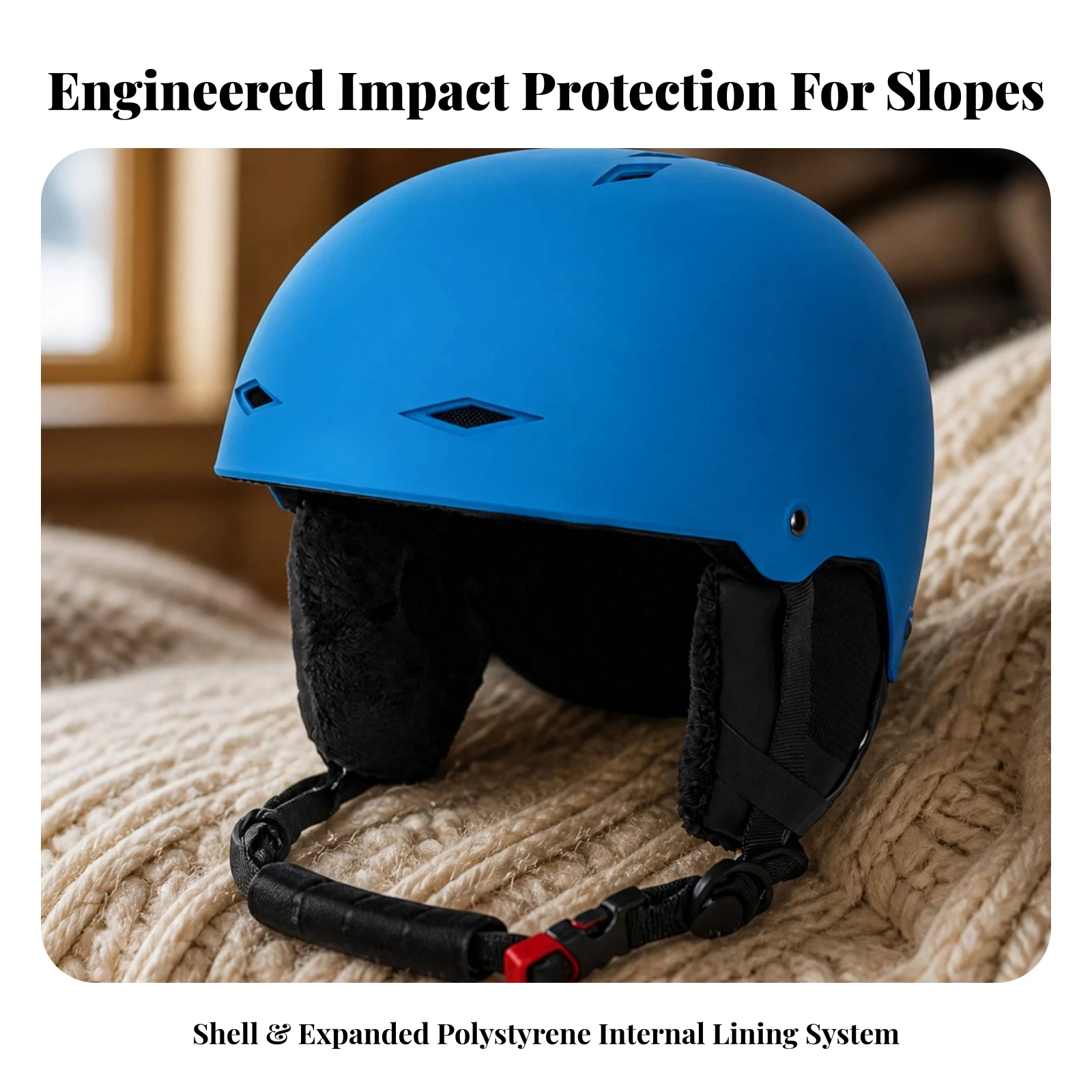 Hard-Shell Helmet Safety Helmet with Ear Covers Adjustable Safety Certified for Skiers, Skiing, Snowboarding