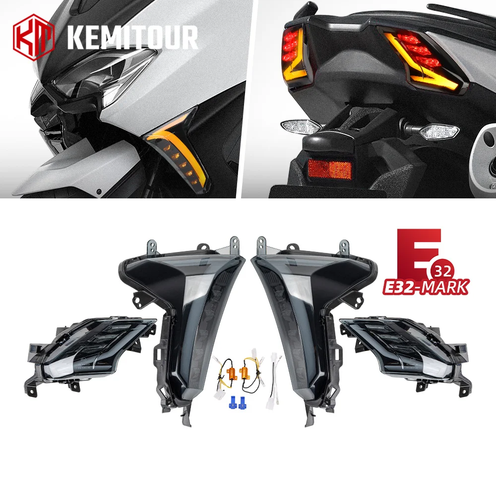 XP530 2017 LED-Rücklicht mit Blinker für Yamaha TMAX 530 2017 2018 2019 2020 SX DX Integriertes Rücklicht E-geprüft Plug & Play Wasserdicht
