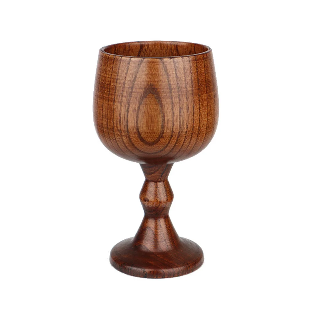 

Acid Wood Wine Goblet Home Juice Bar Drinking Cup Non-Scratch Party Cocktail Goblet Decorative Wooden Glass