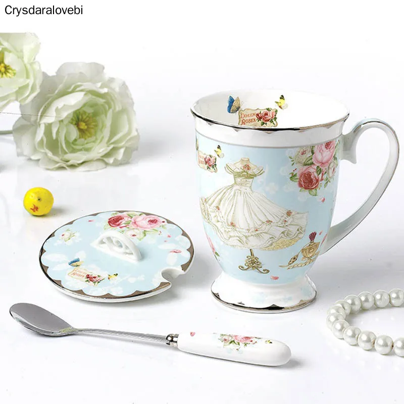 High Grade Bone Porcelain Tea Cups 330ml Ceramic Coffee Mug