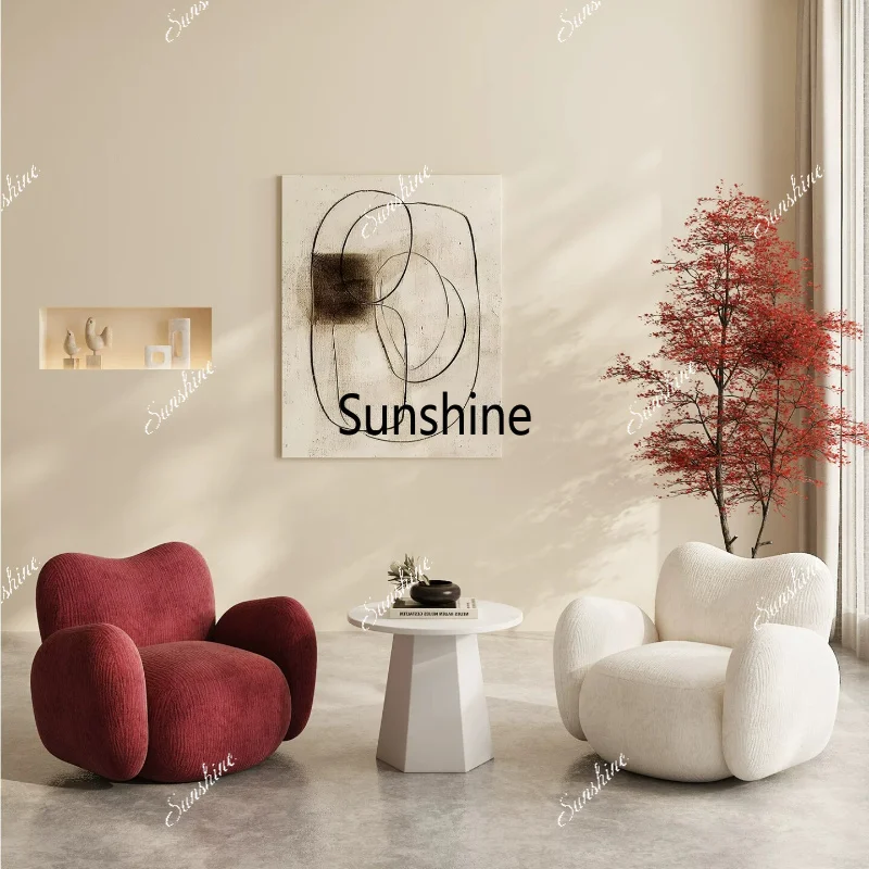 Single sofa chair high-end wabi sabi living room beauty salon clothing store reception chair
