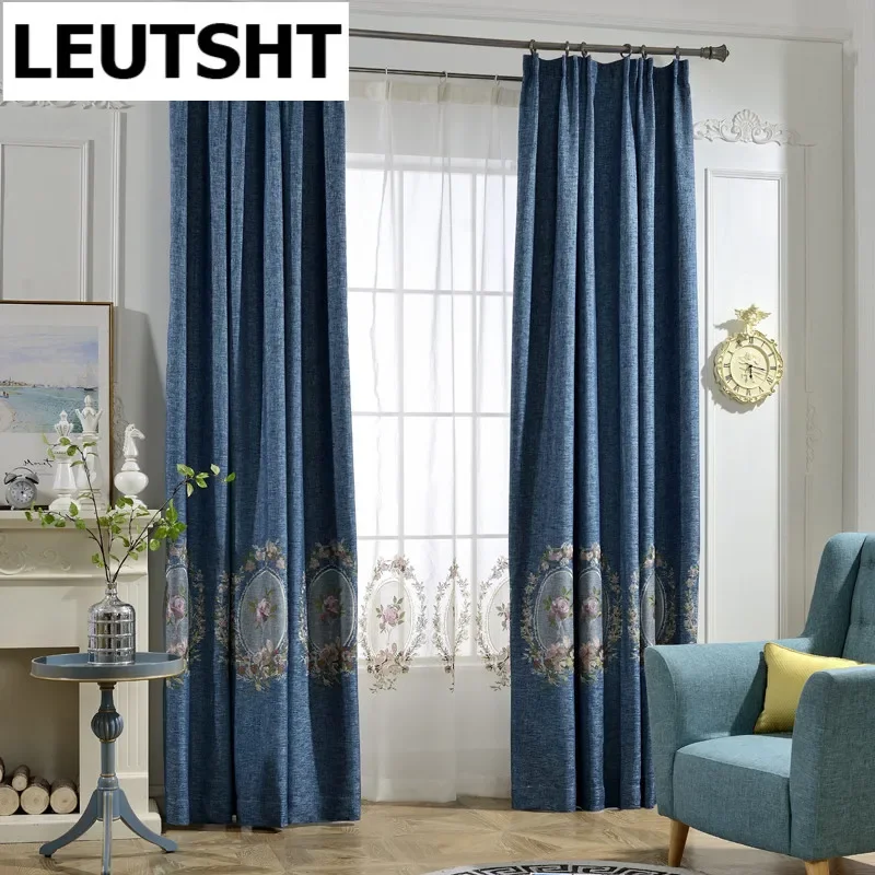 

Jacquard Blackout Curtains Textile Cotton and Linen Curtain Decoration Living Room Kitchen Bedroom Curtains Free Shipping Sale