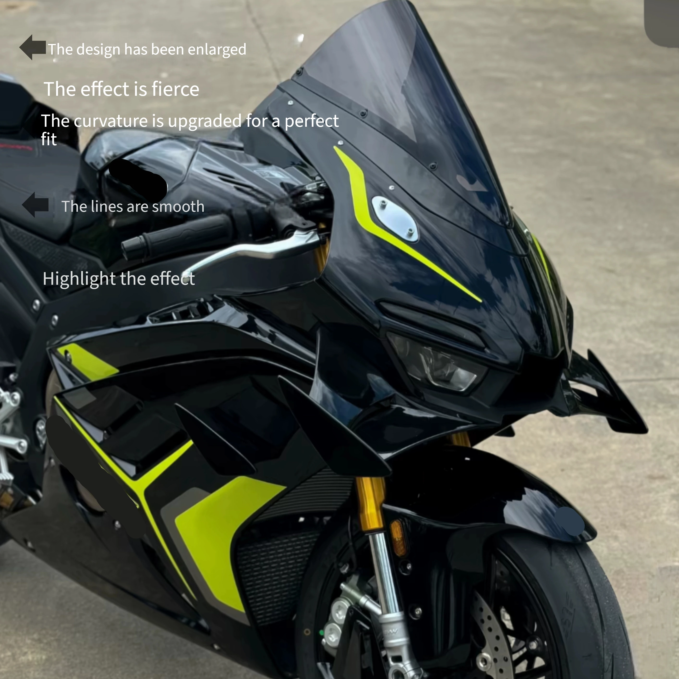 Modified Winglet Side Air Deflector Bigger Wider Racing High Performance Motorcycle Premium Durable Replacement For ZXMOTO 820RR