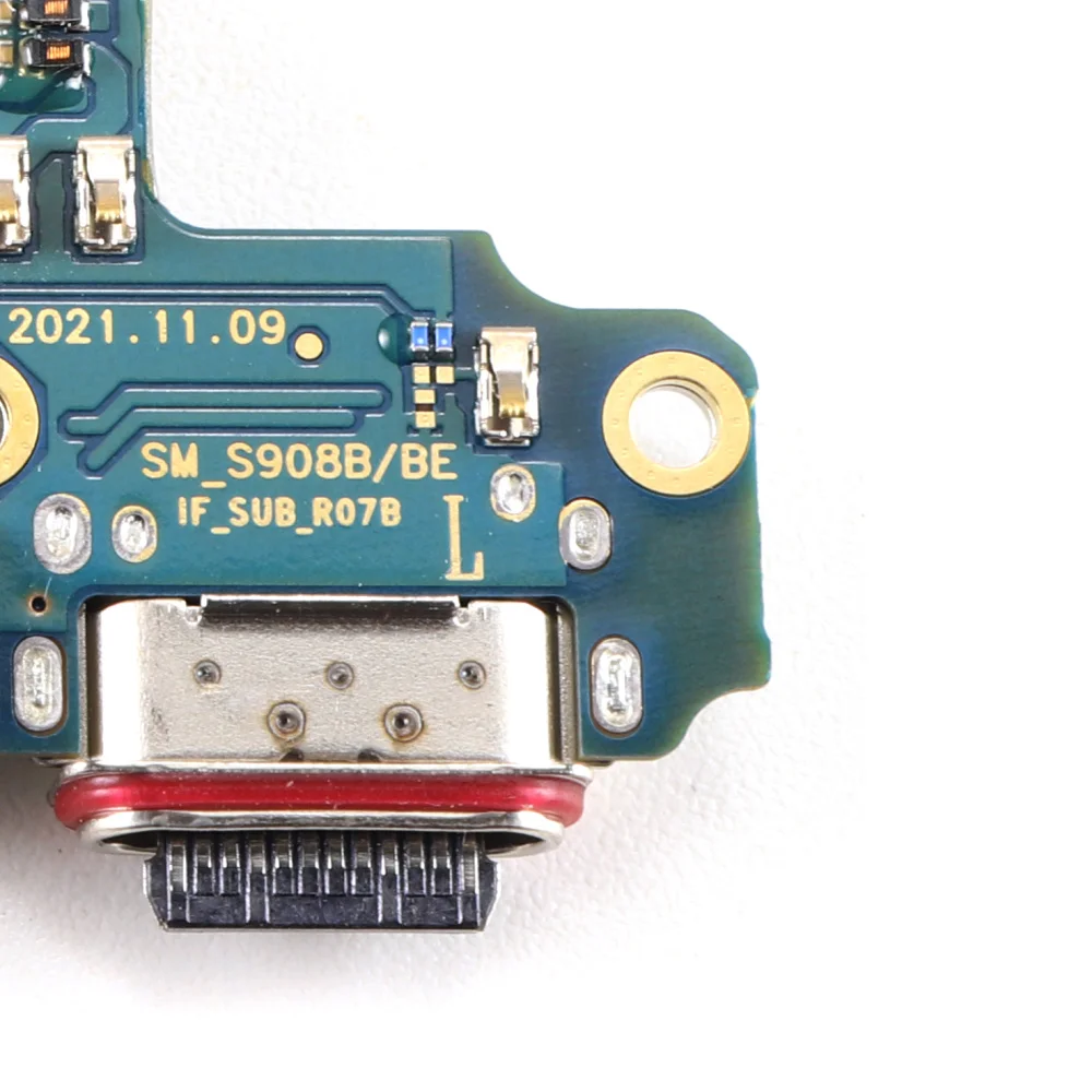 Charging Port Board For Samsung Galaxy S22 Ultra 5G S908B, SM-S908B/DS Fast Charger Motherboard Connect USB Flex Cable