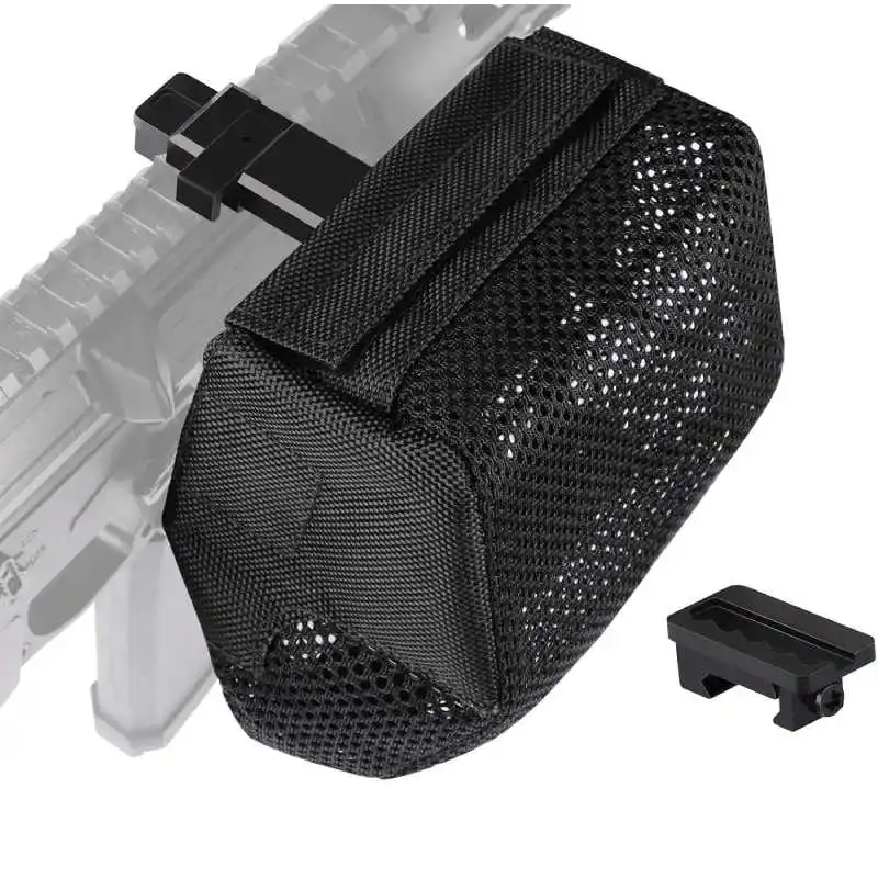 Heat Resistant Brass Catcher for Thickened Nylon Cartridge Casing Shell Catcher Net with Quick Release Zipper,  Picatinny Rail Mounts - Holds 100+ Casings