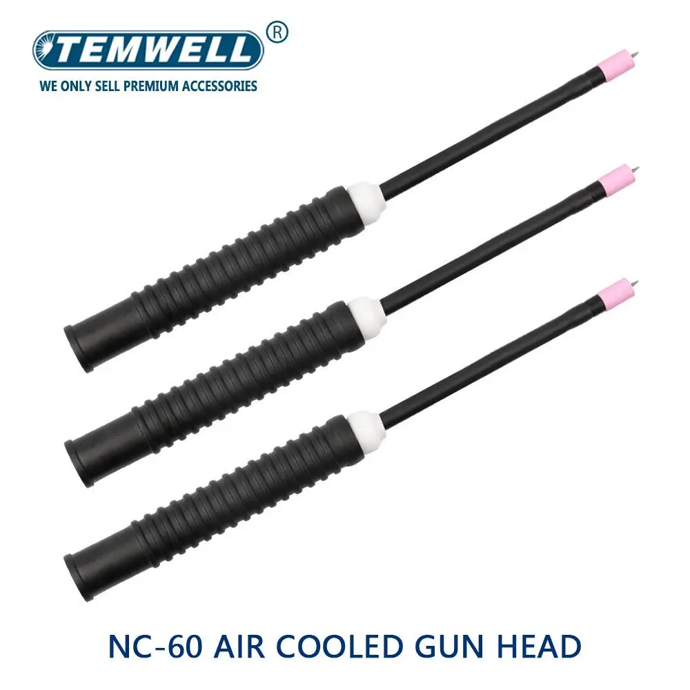 NC60 Gas Cooled Head Tig Small Argon Arc Welding Gun Mini Small Space Nuclear Weld Ceramic Nozzle Gas 180 Degree Rotation New