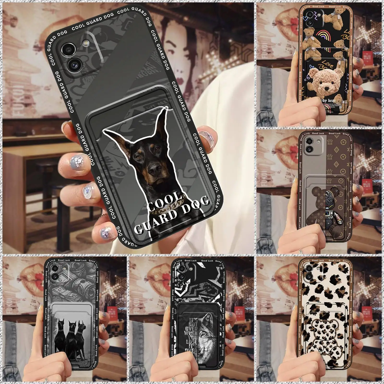 protective Card sleeve Phone Case For Samsung Galaxy A03 Global/SM-A035F Silicone Dirt-resistant Back Cover Cute Cover