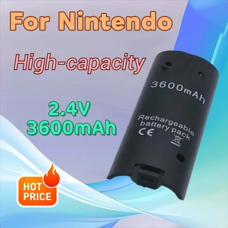 

2.4V 3600mAh High-capacity Rechargeable Battery for Nintendo Wii Wireless Gaming Right-hand Controller