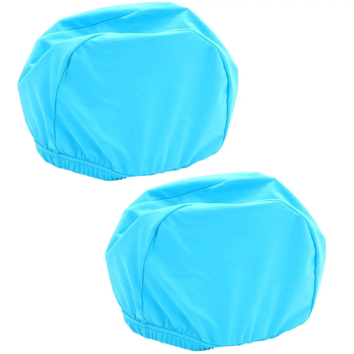 

2Pcs SwimCap Lightweight Elastic Unisex ComfortableFit MenWomen Bathing HairProtection ShowerHat Adult Fabric SwimCap
