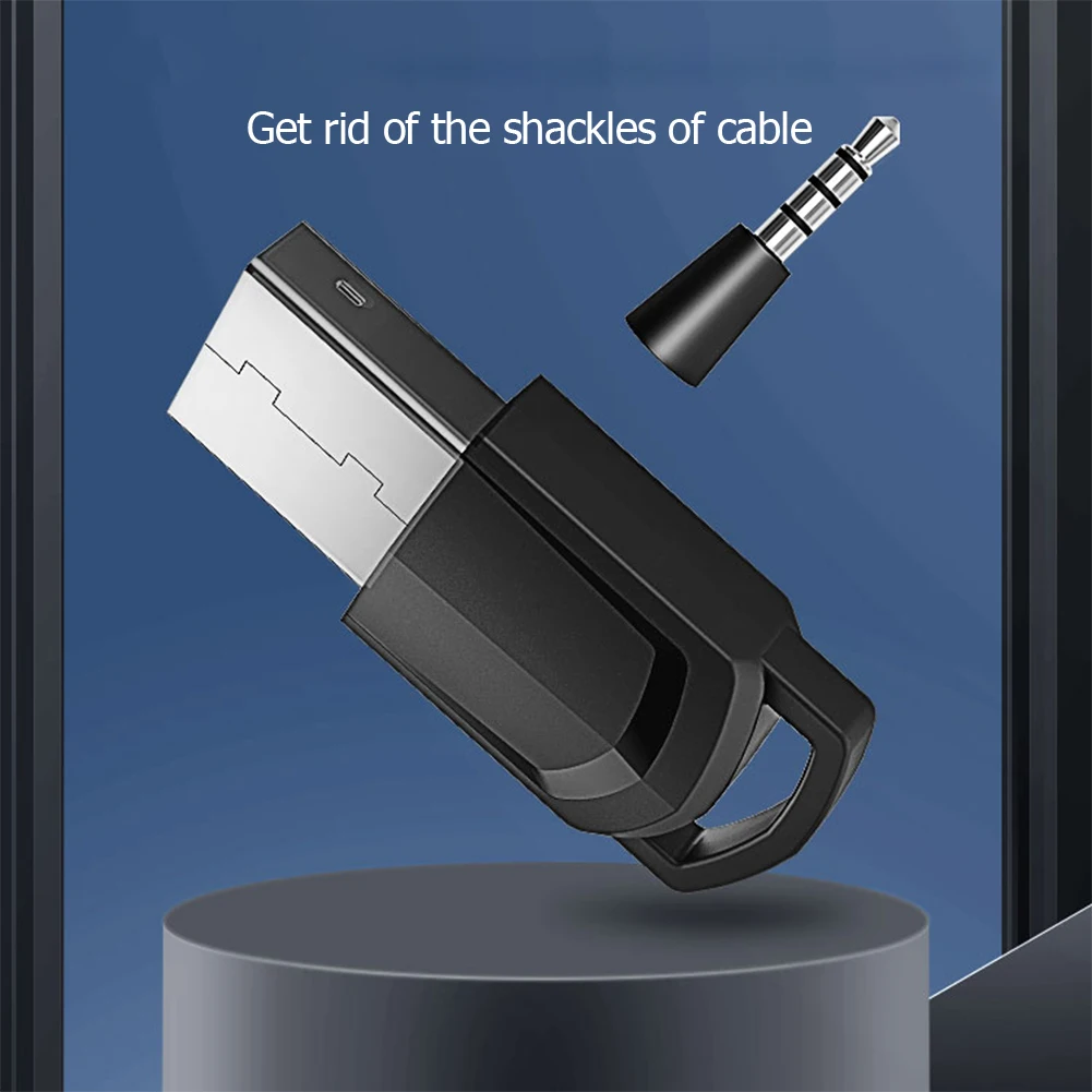 Wireless Headphone Adapter Receiver for PS5 PS4 Game Console PC Headset Bluetooth-compatible Audio Transmitter