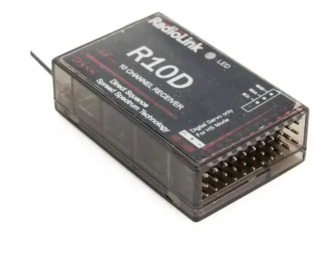 Radiolink R10D 10-CH 2.4GHz DSSS Receiver for AT9 AT10 RC Transmitter 2.4G 10CH Remote Control System
