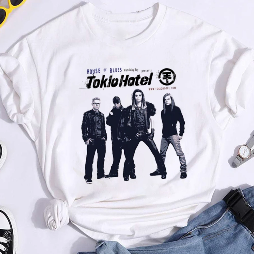 

Tokio Hotel Women T-Shirt Summer Designer Graphic Anime Top Girl Anime Clothes Graphics Print T Shirts New Tshirt