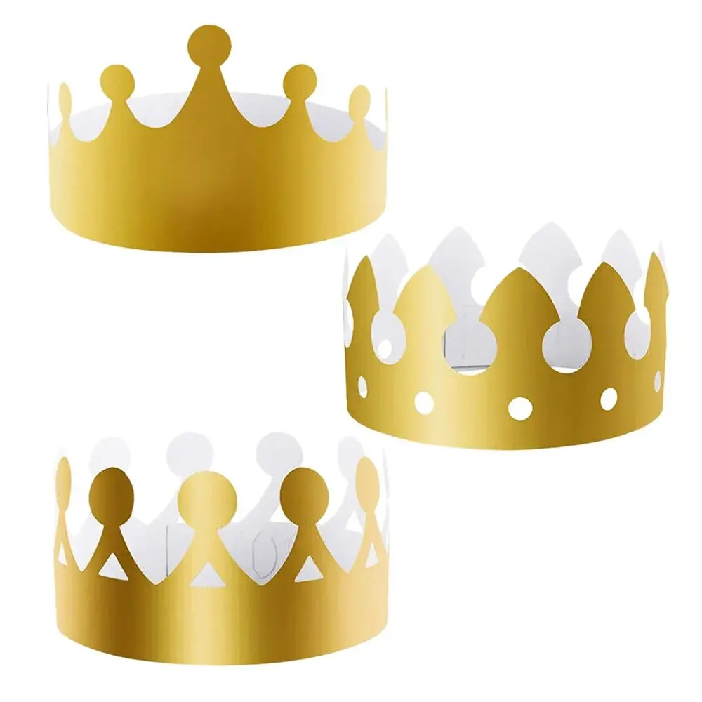 10Pcs/set Kids Children King Crown Adults Birthday Party Celebration Hat Decoration Party Headwear