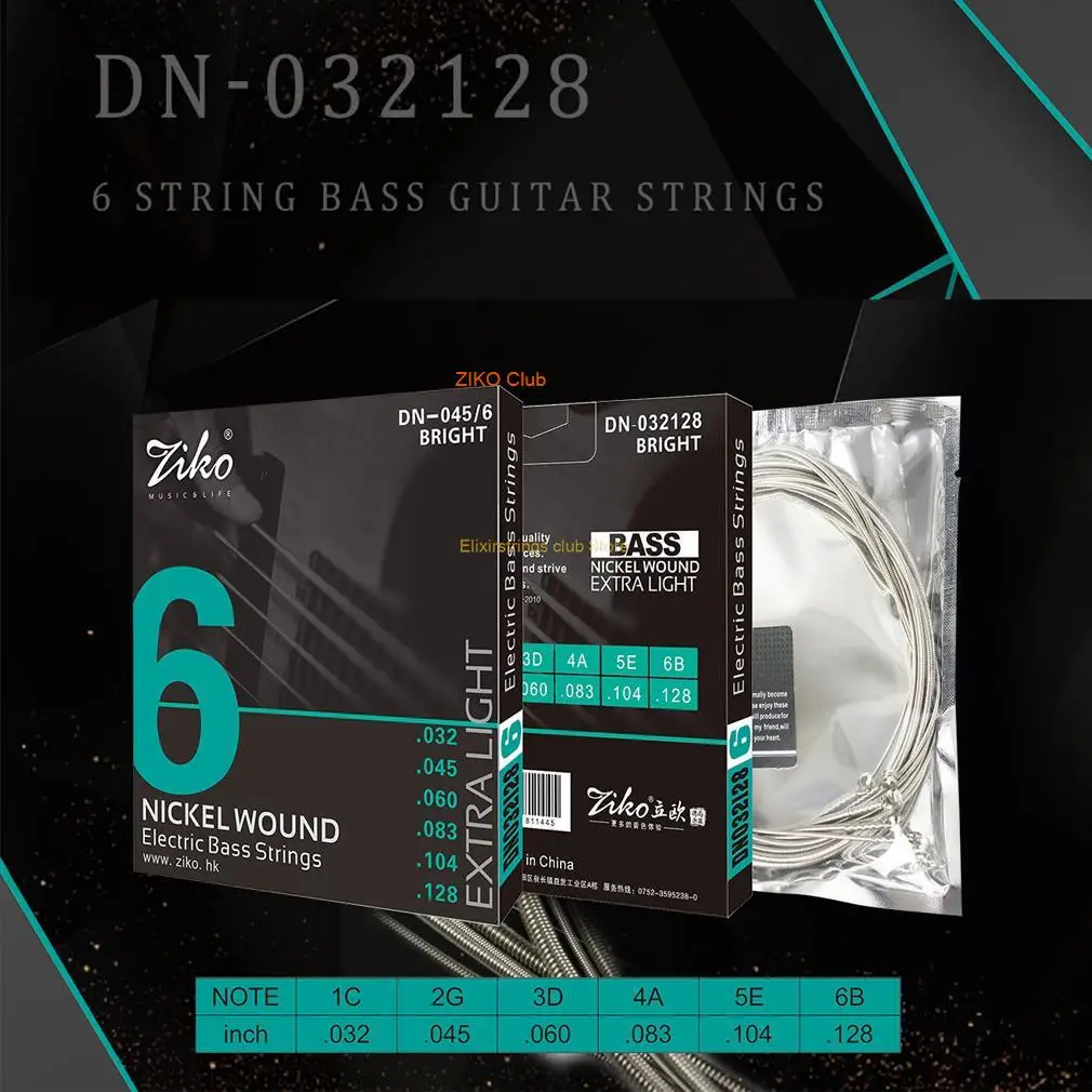 ZIKO 4/5/6 Strings Bass Electric Guitar Strings DN045 Nickel-Plated Bass Musical Instruments Accessories Wholesale Free Shipping